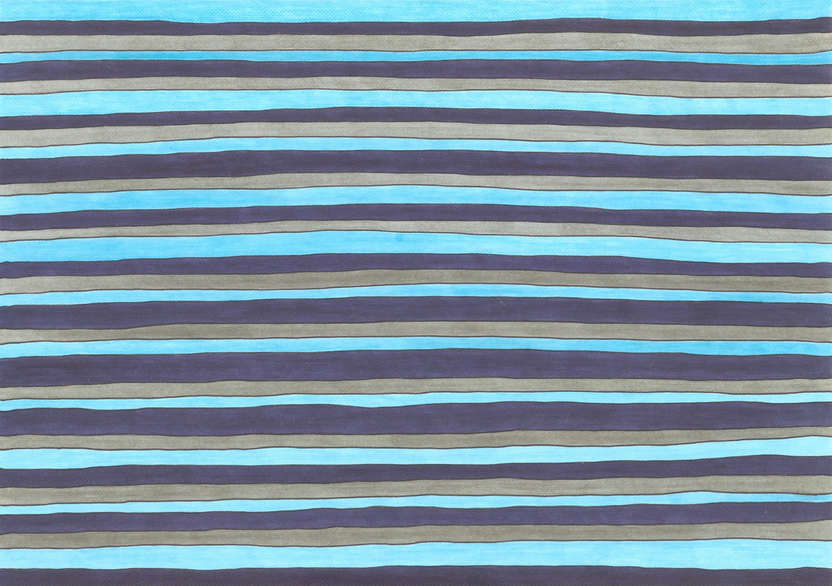 A striped pattern design with horizontal bands of light blue, dark blue, and gray.